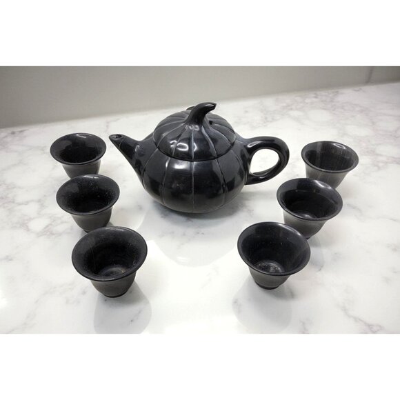 Vintage Yixing Zisha Purple Clay Teapot Set Gongfu Tea Ritual - Picture 4 of 10